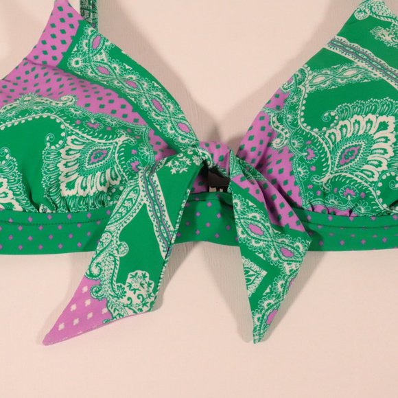 NWOT Seafolly X Revolve Bandana Bay Fixed Tri Bikini Top - Picture 7 of 15